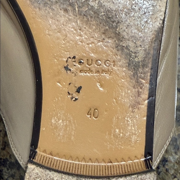 Gucci Tan Leather Mules with Gold horse bit - Picture 7 of 8